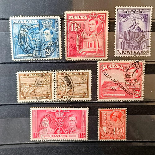 Malta stamps used, set of 8 canceled unused