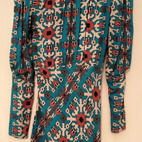 Karavan Marley Green Dress new, blue and brown, size S