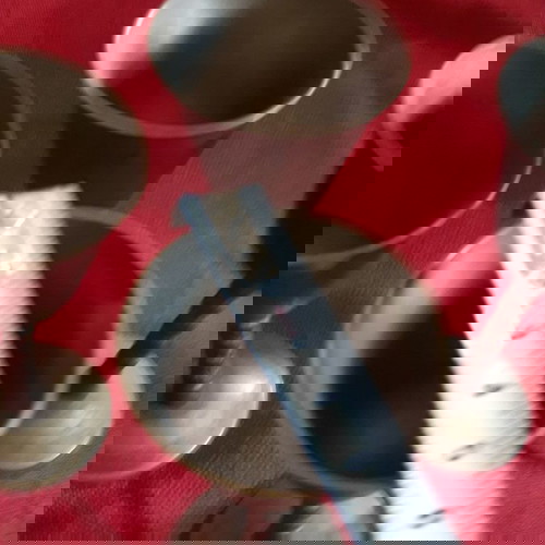 Μεταλλικά ποτήρια αλπακά σκαλιστά μεταχειρισμένα, πακέτο 4, δεκαετίας '80