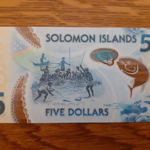 Solomon Islands 5 Dollars 2022 New Polymer Banknote