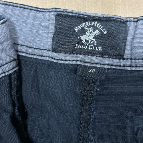 Beverly Hills Polo Club Black Cargo Bermuda Shorts like new, W34