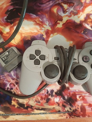 PlayStation 1 сив контролер, като нов, комплект от 2