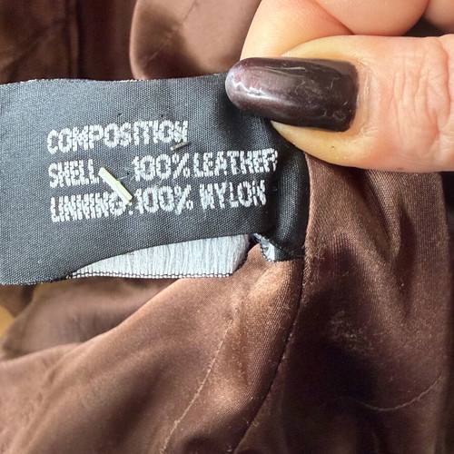 Men's suede leather jacket like new, brown, XL