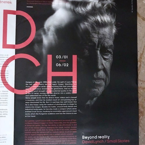 David Lynch poster 30x40cm like new, Small stories exhibition 2019 Budapest