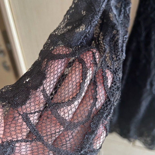 Women's dress with lace like new, black, size S