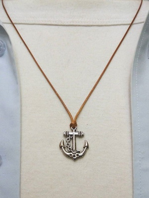 Men's chocolate pendant with anchor