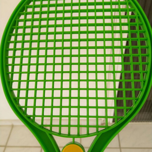 Plastic tennis rackets soft ball set of 2, like new, Italian origin