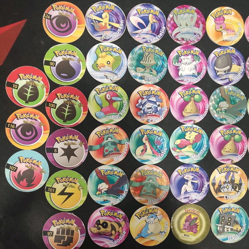Pokemon caps used, 70 pcs, new gens
