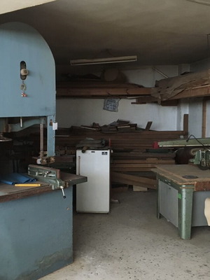 Woodworking machines used, radial, bandsaw, AEG polisher compressor