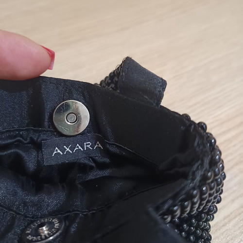 Axara Paris Beaded Mini Bag new, black, vintage style