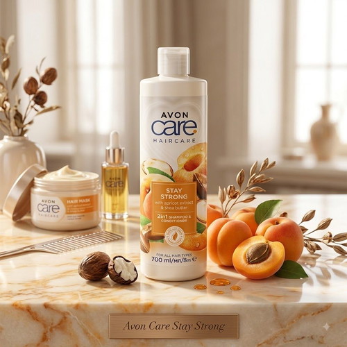 Avon Care 2-in-1 Shampoo and Conditioner with Apricot and Shea Butter 700ml