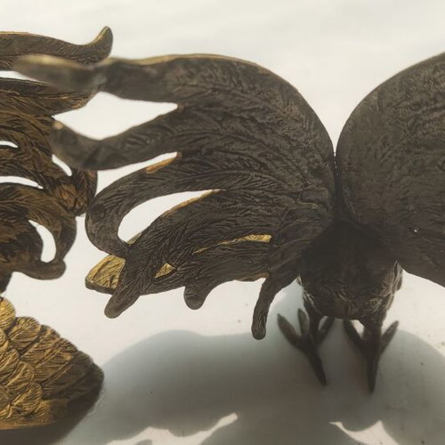 Bronze roosters like new, set