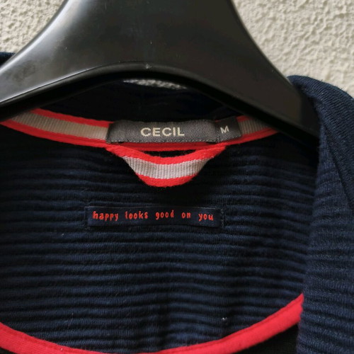CECIL Casual Navy Blue Long Blazer Cardigan Size M Like New
