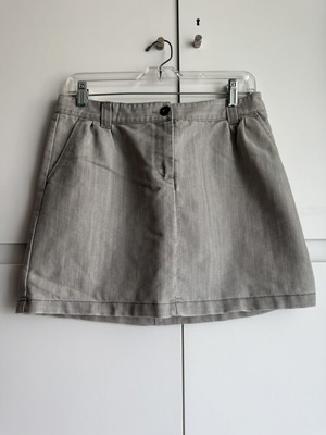 Tex Woman light grey A-line mini skirt, size 42
