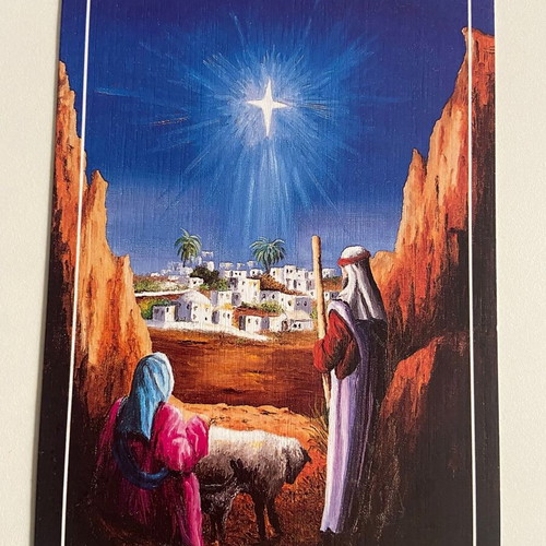Christmas cards new, 8 designs painted with mouth