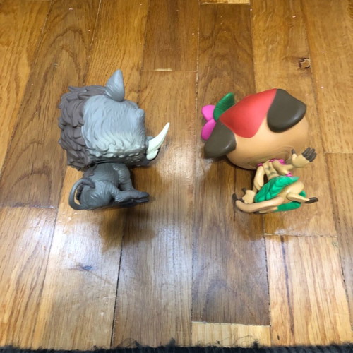 Funko Pop Pumbaa and Timon in excellent condition without boxes