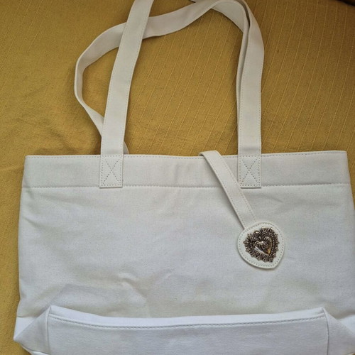 Dolce & Gabbana Devotion canvas tote bag, off-white