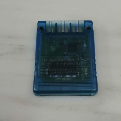 Sony PlayStation 2 Memory Card, genuine, translucent blue (Island Blue)