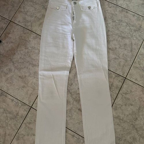 BSB white women's pants size M like new, summer elastic