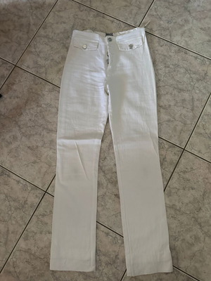 BSB white women's pants size M like new, summer elastic
