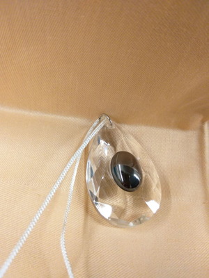 Necklace with glass teardrop