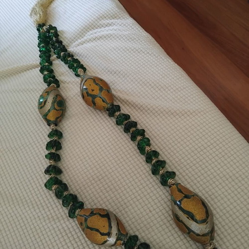 Komboloi large decorative glass, like new, heavy