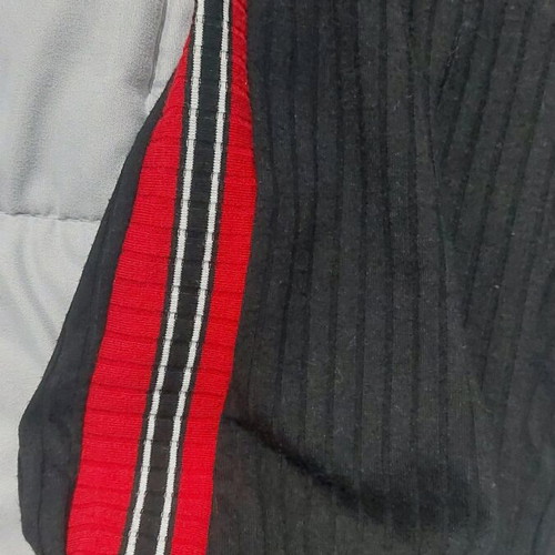 Stradivarius jumpsuit black with red sporty stripe medium like new