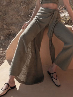 PLS Fashion pants new, 100% linen, beige
