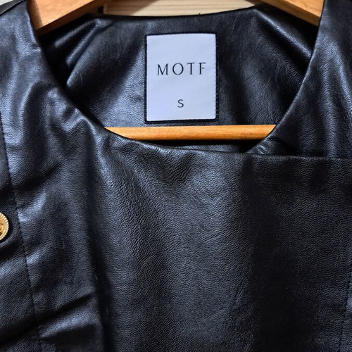 Motf biker faux leather jacket, black, size S
