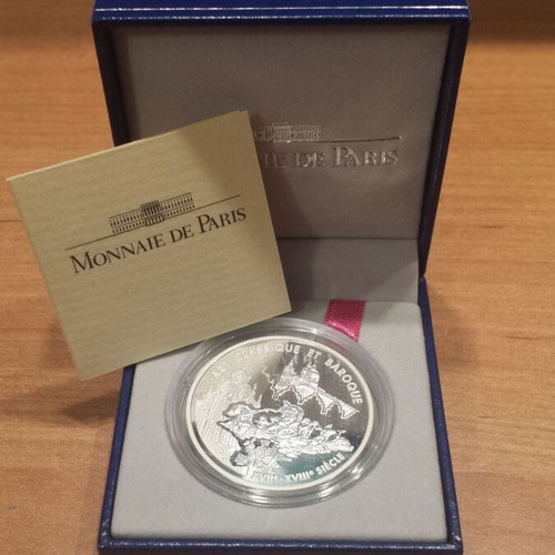Silver coin France 6.55957 Francs 2000 new with box and certificate