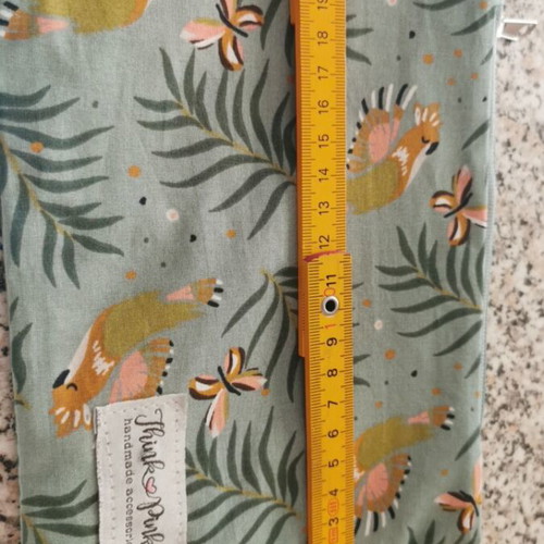 Think Pink handmade toiletry bag new green