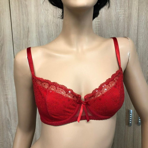 Bra size M/80D, red