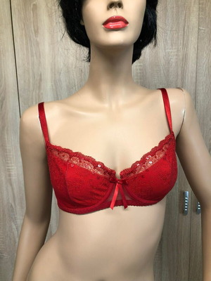 Bra size M/80D, red