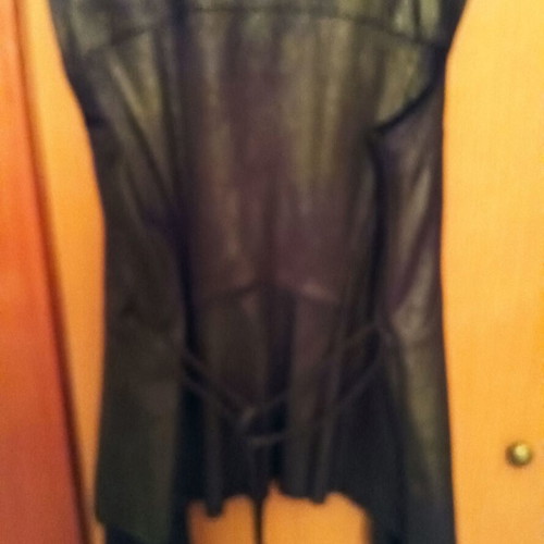 Zara women's black vest like new, short front long back