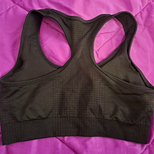 Shein black sports bra new, size L