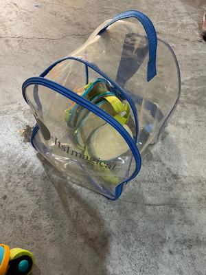 Children's adjustable plastic skates used