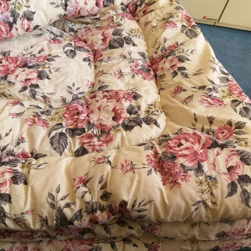 Floral single quilts set of two used, cotton, 160x220 cm