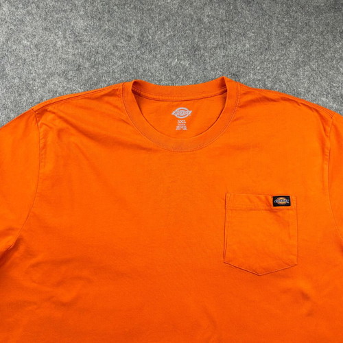 Dickies T-shirt 3XL orange with pocket, 100% cotton