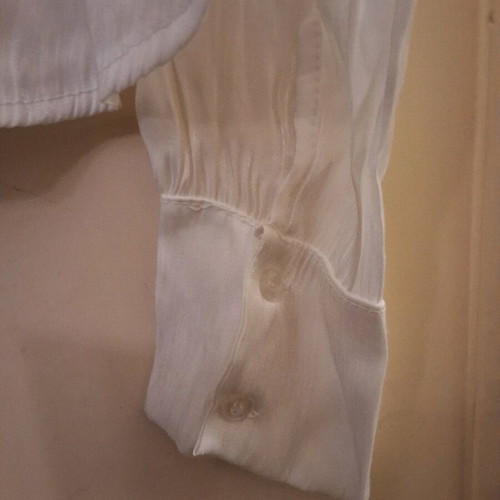 White Zeta Otto blouse satin look size M like new