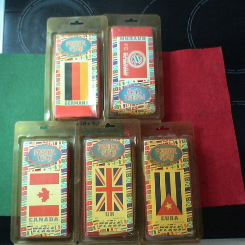 Set of 5 wall poster flags, 1.50x90 cm