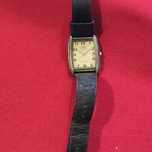 Q&Q Quartz women's watch used, leather strap, waterproof