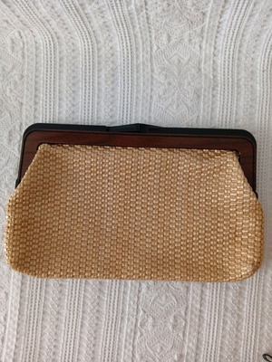 Vintage πορτοφόλι/φάκελος σαν καινούργιο, χρυσό χρώμα