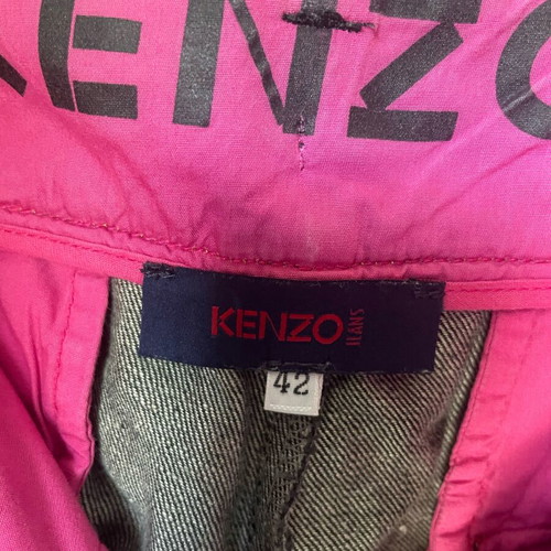 Kenzo black wide jeans like new with detachable straps