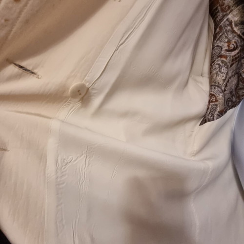 Y2K Satin Trench Coat Vintage Treasure Off White Like New