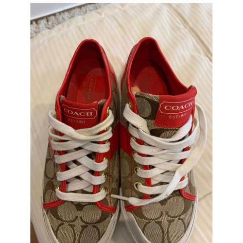 Coach trainers used, size 38, orange and red