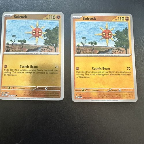 Solrock 075/132 Mega Evolution Pokemon card