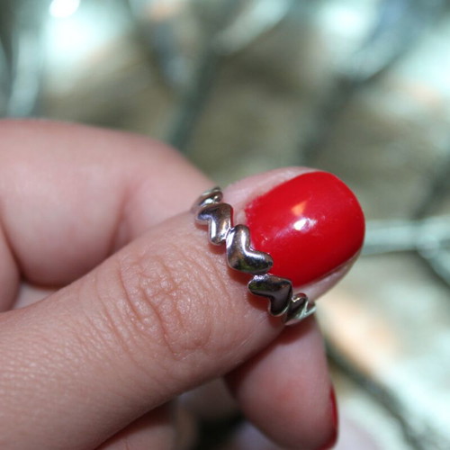 Adjustable silver ring new