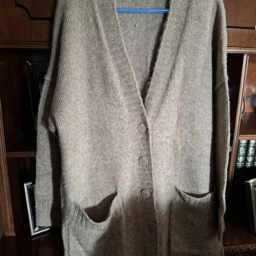Attrattivo long wool cardigan like new, beige