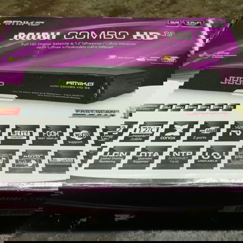 Δορυφορικός αποκωδικοποιητής Amiko mini HD σαν καινούργιος με κοντρόλ και HDMI