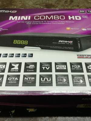 Δορυφορικός αποκωδικοποιητής Amiko mini HD σαν καινούργιος με κοντρόλ και HDMI
